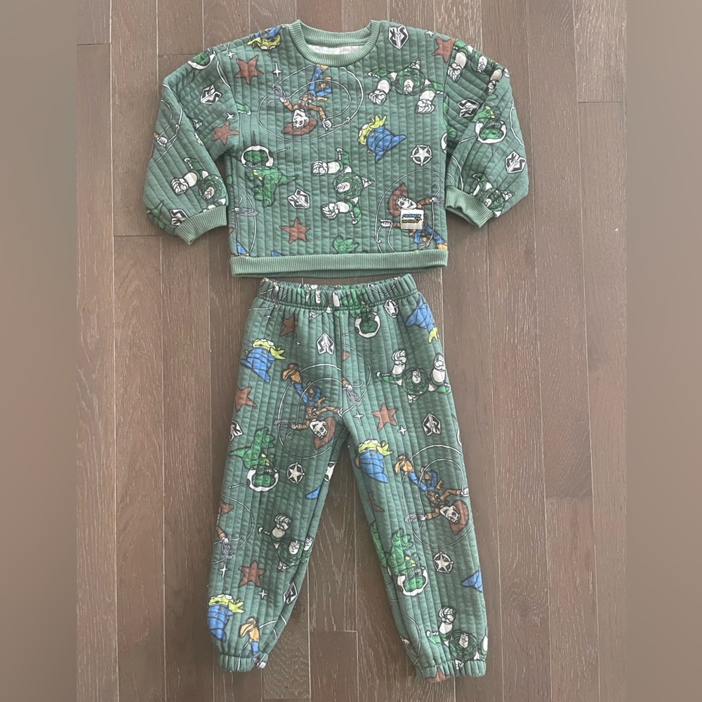 Toy Story Matching Set Size 7 Woody Buzz Lounge Outfit